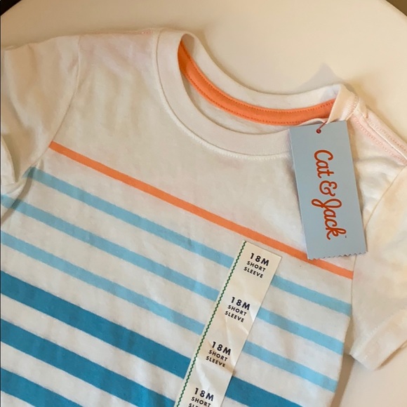 Cat & Jack Other - ⭐️ NWT Kids Cat & Jack Striped Tee - Sz 18 Months